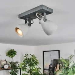 Lomma Plafonnier Acier brossé, 2 lumières