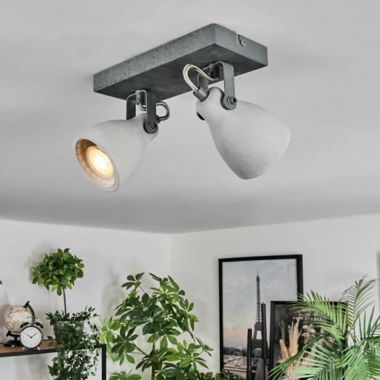 Lomma Plafonnier Acier brossé, 2 lumières