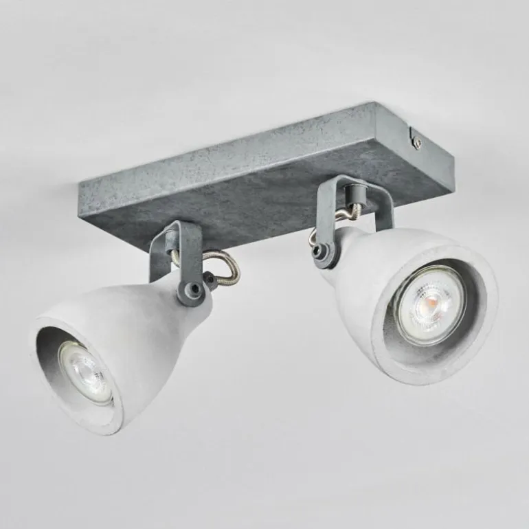 Lomma Plafonnier Acier brossé, 2 lumières