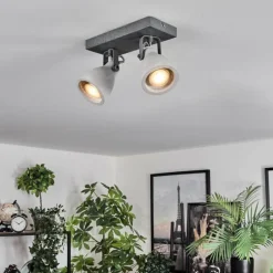Lomma Plafonnier Acier brossé, 2 lumières