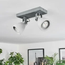 Lomma Plafonnier Acier brossé, 2 lumières