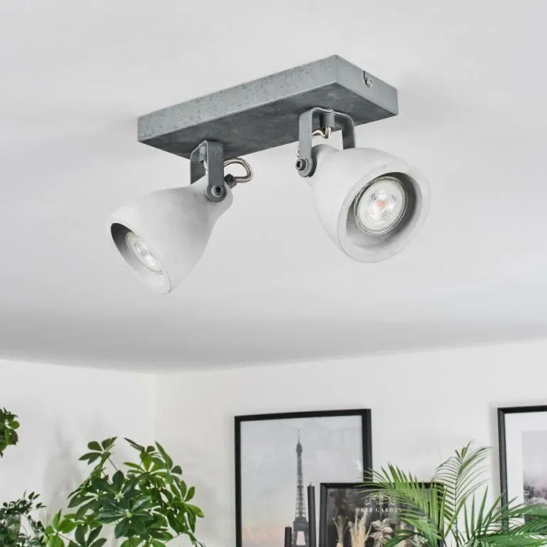 Lomma Plafonnier Acier brossé, 2 lumières