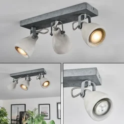 Lomma Plafonnier Acier brossé, 3 lumières