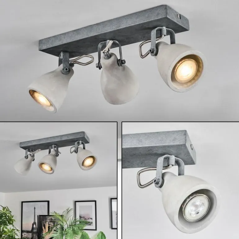 Lomma Plafonnier Acier brossé, 3 lumières