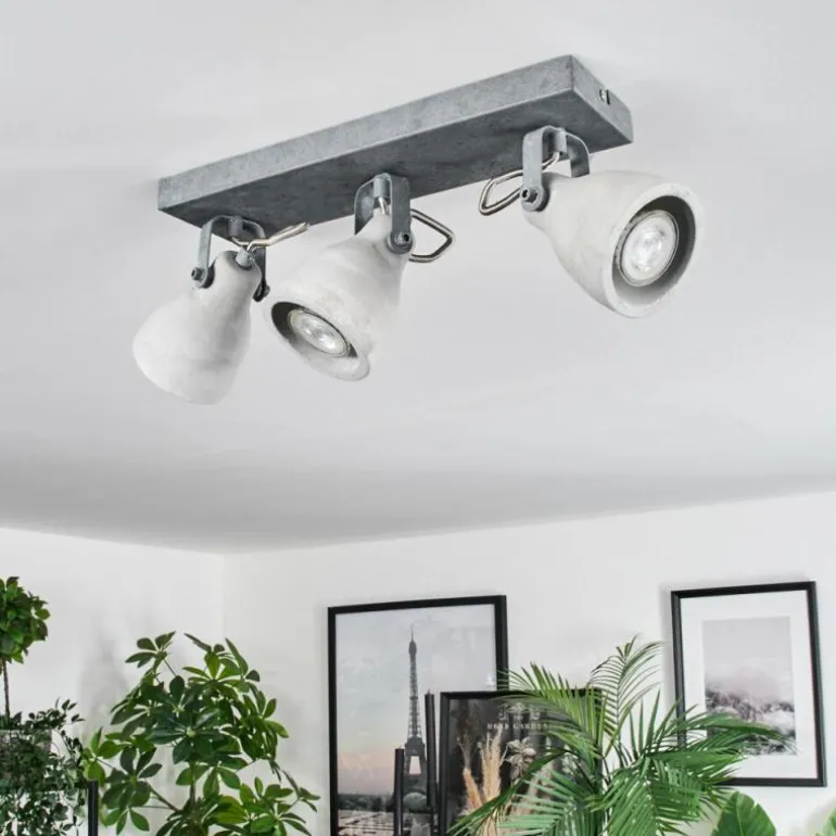 Lomma Plafonnier Acier brossé, 3 lumières