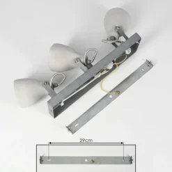 Lomma Plafonnier Acier brossé, 3 lumières
