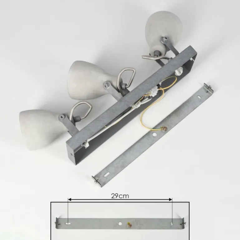 Lomma Plafonnier Acier brossé, 3 lumières