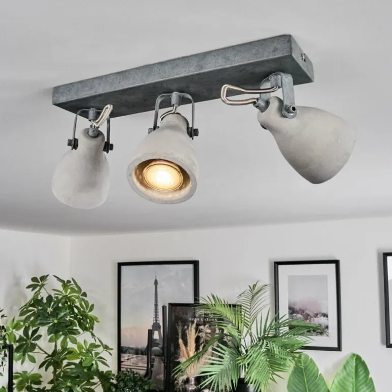 Lomma Plafonnier Acier brossé, 3 lumières