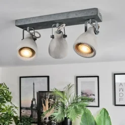 Lomma Plafonnier Acier brossé, 3 lumières