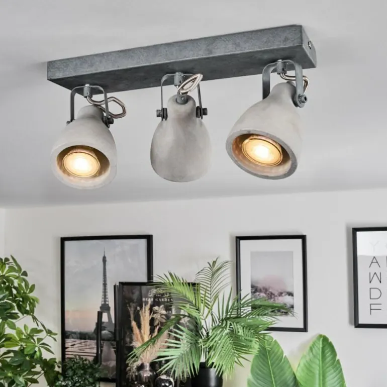 Lomma Plafonnier Acier brossé, 3 lumières