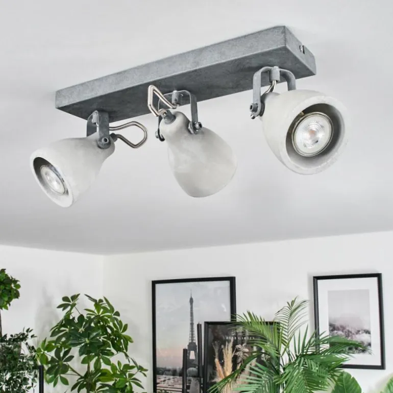 Lomma Plafonnier Acier brossé, 3 lumières
