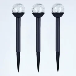 Lot de 3 lampes solaires Colognole LED Noir, 1 lumière