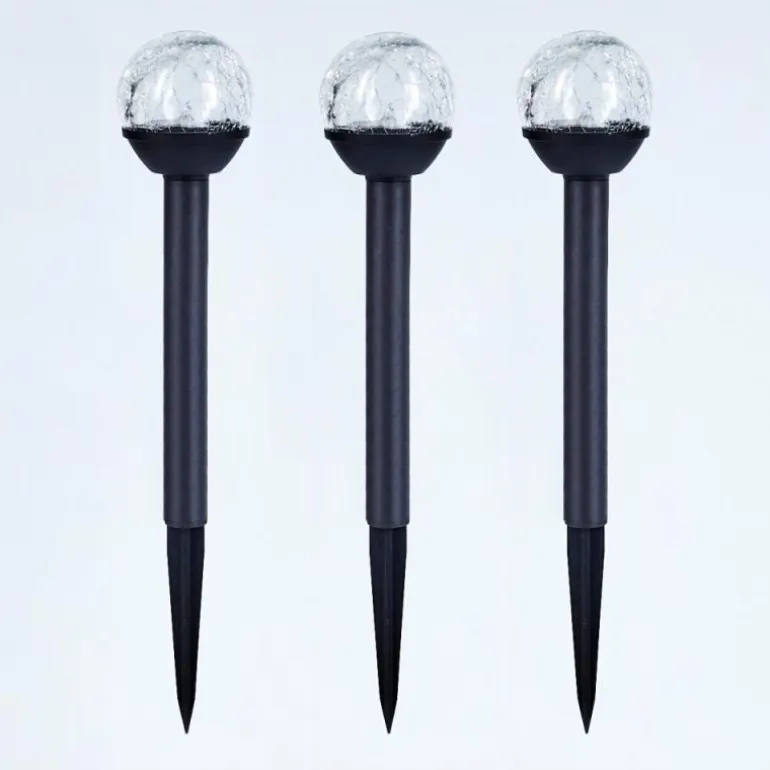 Lot de 3 lampes solaires Colognole LED Noir, 1 lumière