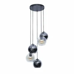lustre Bicolore Anthracite, 5 lumières