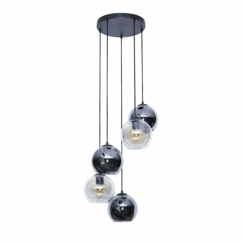 lustre Bicolore Anthracite, 5 lumières