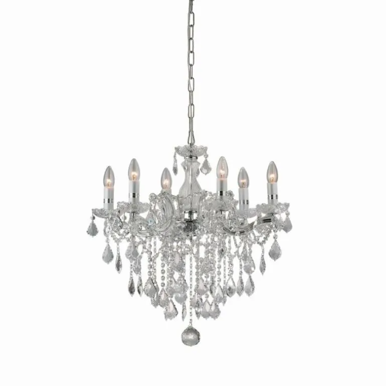Lustre Ideal Lux FLORIAN Chrome, 6 lumières
