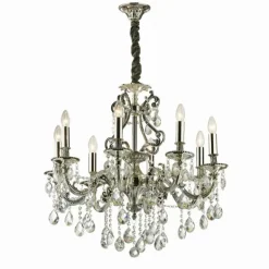 Lustre Ideal Lux GIOCONDA Argenté, 8 lumières