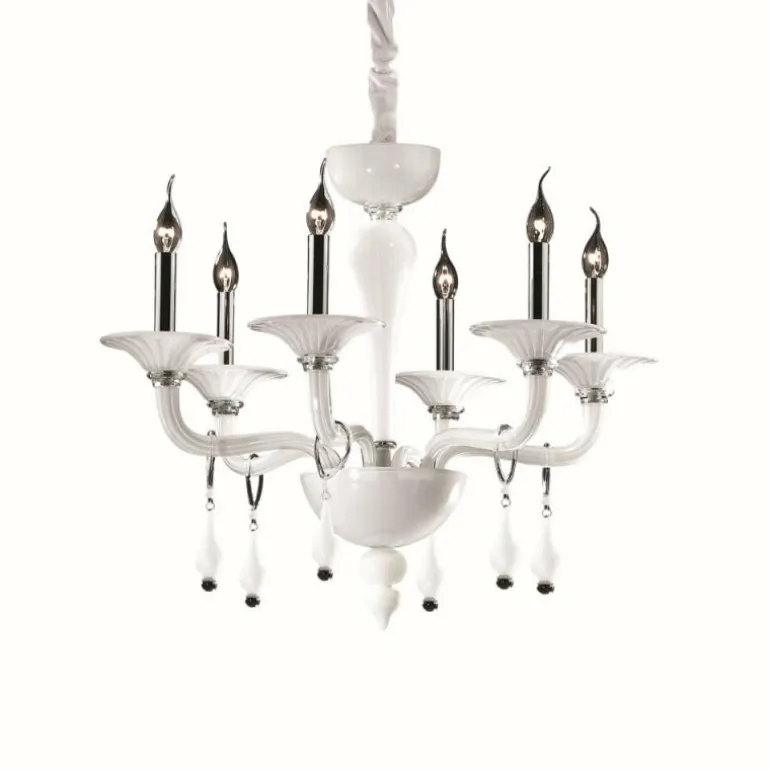 Lustre Ideal Lux MIRAMARE Chrome, 6 lumières