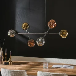 lustre Molucule Anthracite, 6 lumières