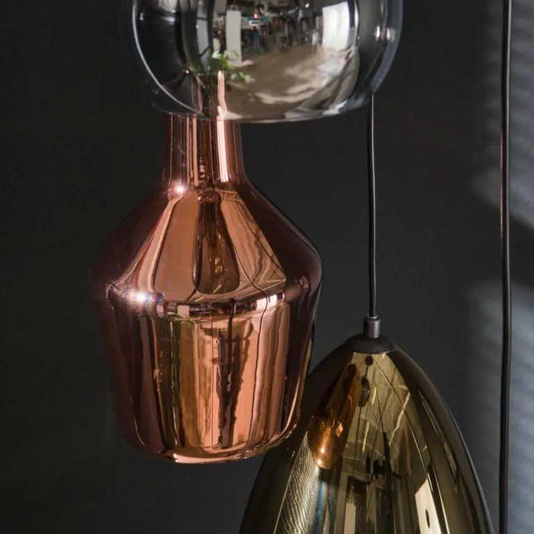 lustre Tricolore Noir, 5 lumières