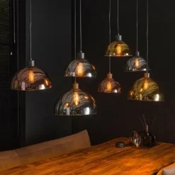 lustre Tricolore Noir, 7 lumières
