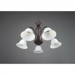Lustre Trio-Leuchten Rustica Rouille, 5 lumières