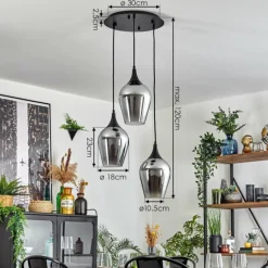 Lutarp Suspension, Suspension Noir, 3 lumières