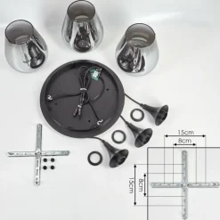 Lutarp Suspension, Suspension Noir, 3 lumières