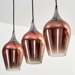 Lutarp Suspension, Suspension Chrome, Noir, 3 lumières
