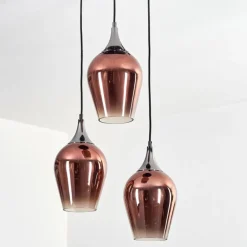 Lutarp Suspension, Suspension Chrome, Noir, 3 lumières