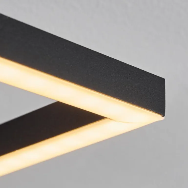 Macos Plafonnier, Spot de plafond LED Brun, Couleur bois, Noir, 1 lumière