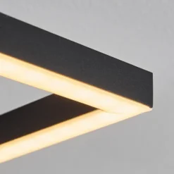 Macos Plafonnier, Spot de plafond LED Brun, Couleur bois, Noir, 1 lumière