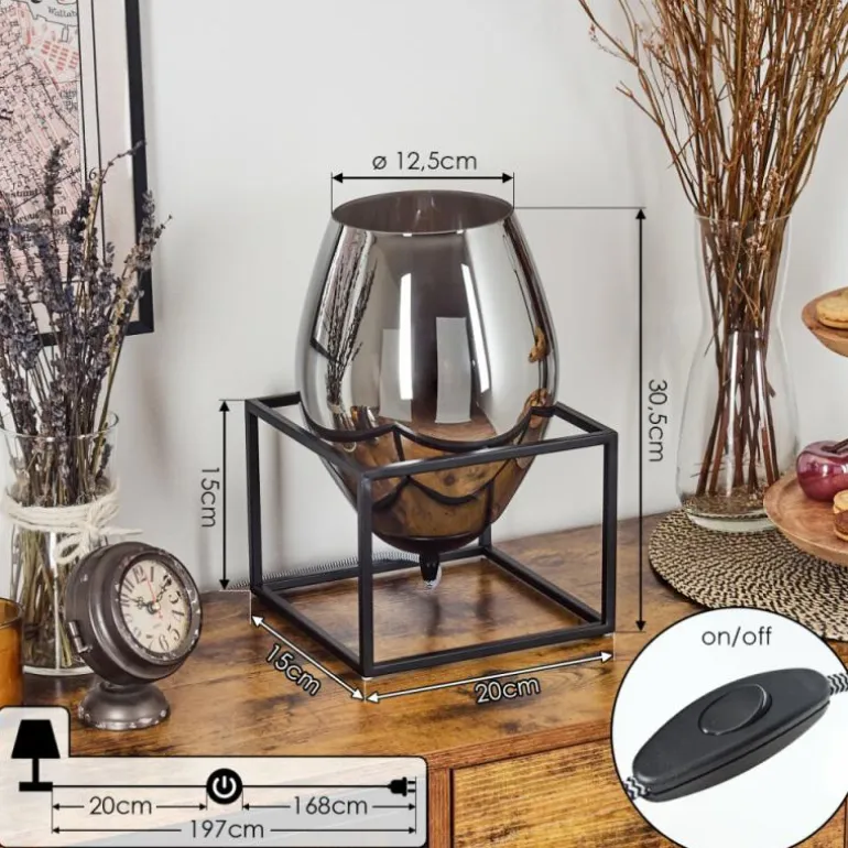 Magleby Lampe à poser Noir, 1 lumière