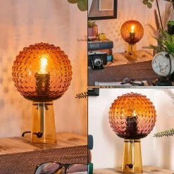 Maiorca Lampe à poser Orange, Noir, 1 lumière