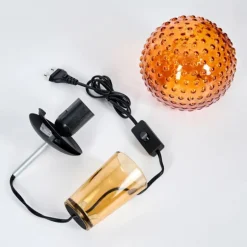 Maiorca Lampe à poser Orange, Noir, 1 lumière