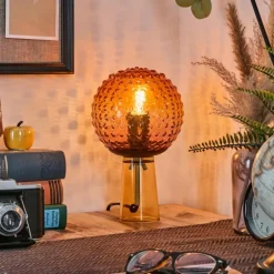Maiorca Lampe à poser Orange, Noir, 1 lumière