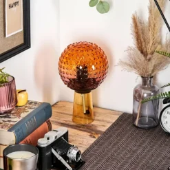 Maiorca Lampe à poser Orange, Noir, 1 lumière