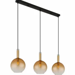 Marinella Suspension Luminaires Globo Lighting Noir, 3 lumières