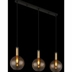 Marinella Suspension Luminaires Globo Lighting Noir, 3 lumières