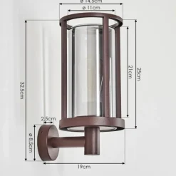 Martinha Lampe murale d´extérieur Rouille, 1 lumière