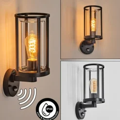 Martinha Lampe murale d´extérieur Noir, 1 lumière, Détecteur de mouvement