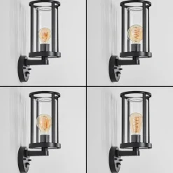 Martinha Lampe murale d´extérieur Noir, 1 lumière, Détecteur de mouvement