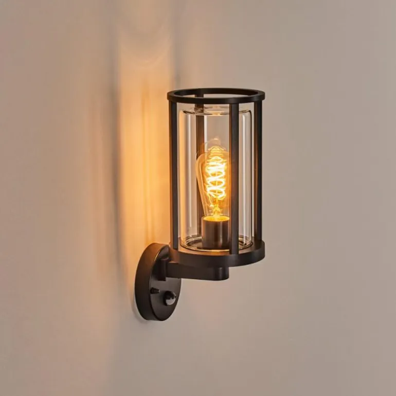 Martinha Lampe murale d´extérieur Noir, 1 lumière, Détecteur de mouvement