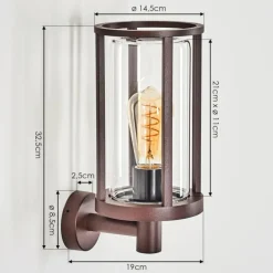 Martinha Lampe murale d´extérieur Rouille, 1 lumière