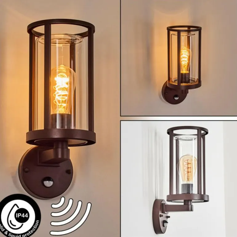 Martinha Lampe murale d´extérieur Rouille, 1 lumière, Détecteur de mouvement