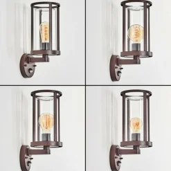 Martinha Lampe murale d´extérieur Rouille, 1 lumière, Détecteur de mouvement