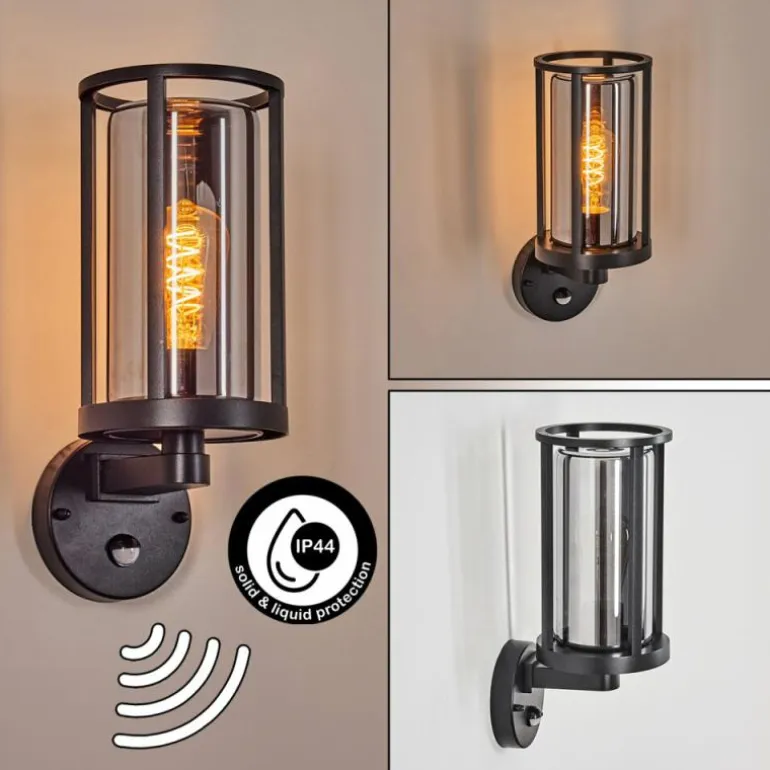 Martinha Lampe murale d´extérieur Noir, 1 lumière, Détecteur de mouvement