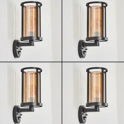 Martinha Lampe murale d´extérieur Noir, 1 lumière, Détecteur de mouvement