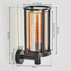 Martinha Lampe murale d´extérieur Noir, 1 lumière