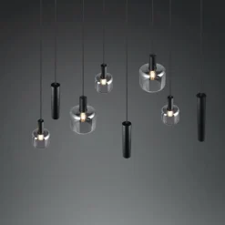 Mataro Luminaires Trio Noir, 8 lumières